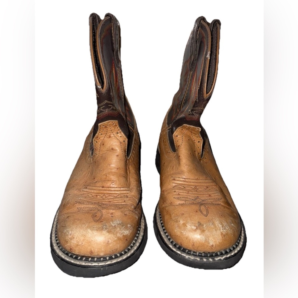 Justin Gypsy  Women’s L9900 Western Cowgirl Boots Ostrich Print US Size 8.5